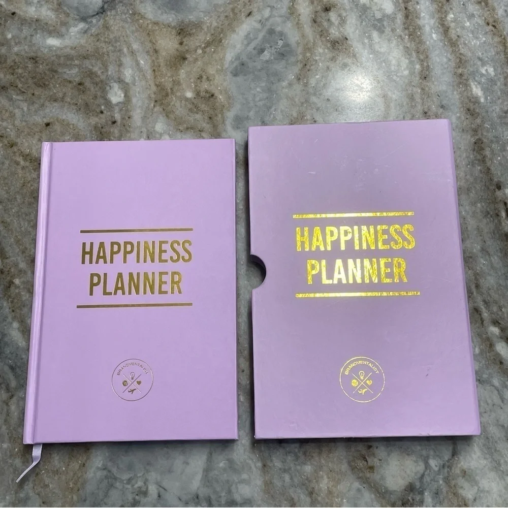 Anthropologie THE 100-DAY HAPPINESS PLANNER Lilac  Mindfulness Therapy Journal